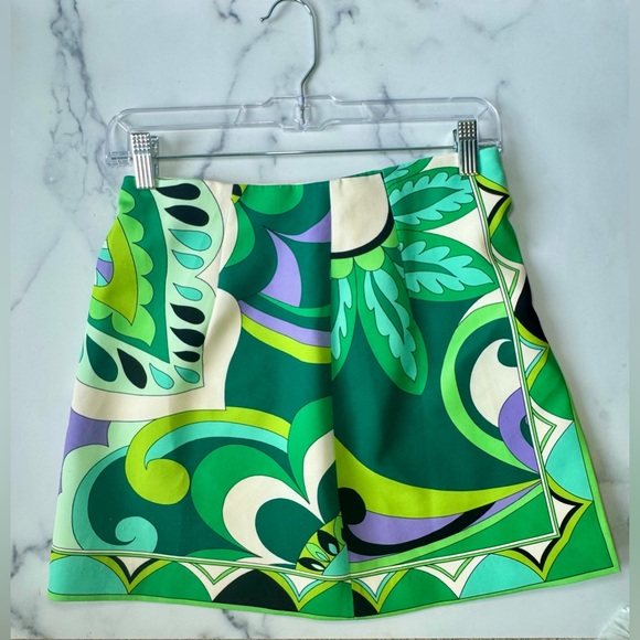 ZARA Retro Printed Co-Ord Set —Button-Down Blouse + High Waist Skirt, Small - Picture 5 of 9